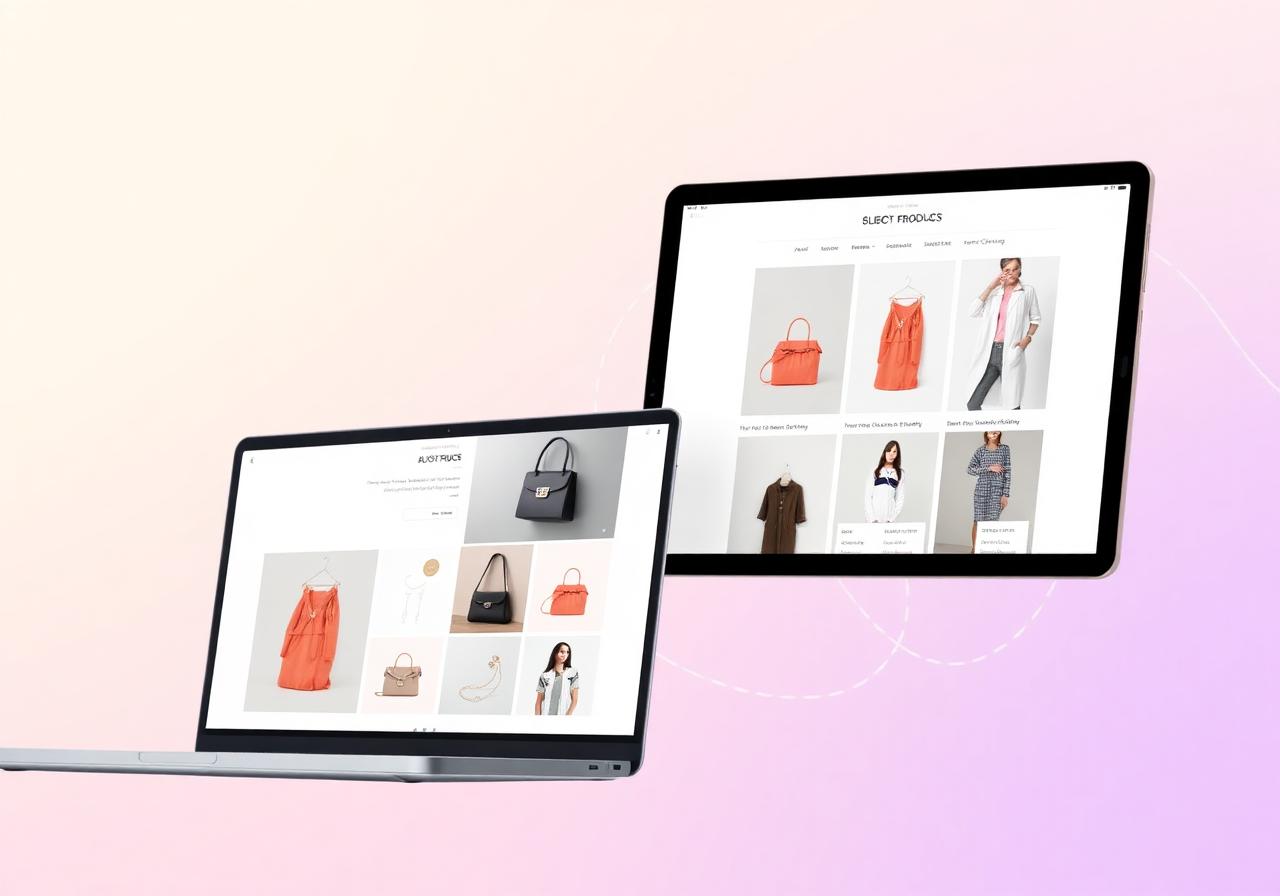 LookeHub catalog displayed across laptop and tablet